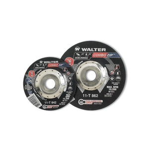 Walter COMBO ZIP 4-1/2 inch (11T842) and 6 inch (11T862) cut and deburr wheels