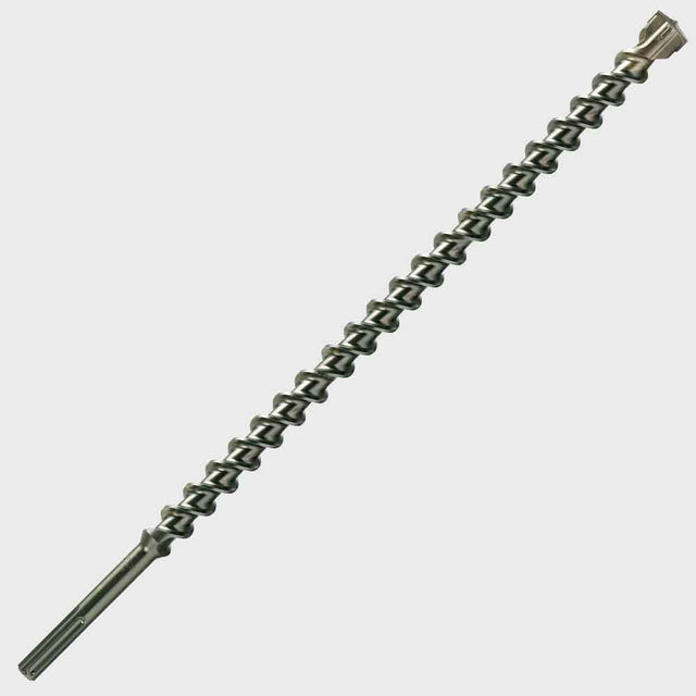 Industrial SDS-MAX rotary hammer drill, carbide tip, polished heat-treated body, fast drilling speeds