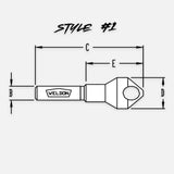 82º Pointless Countersink - .307 thru 25/32" (5 pc.)