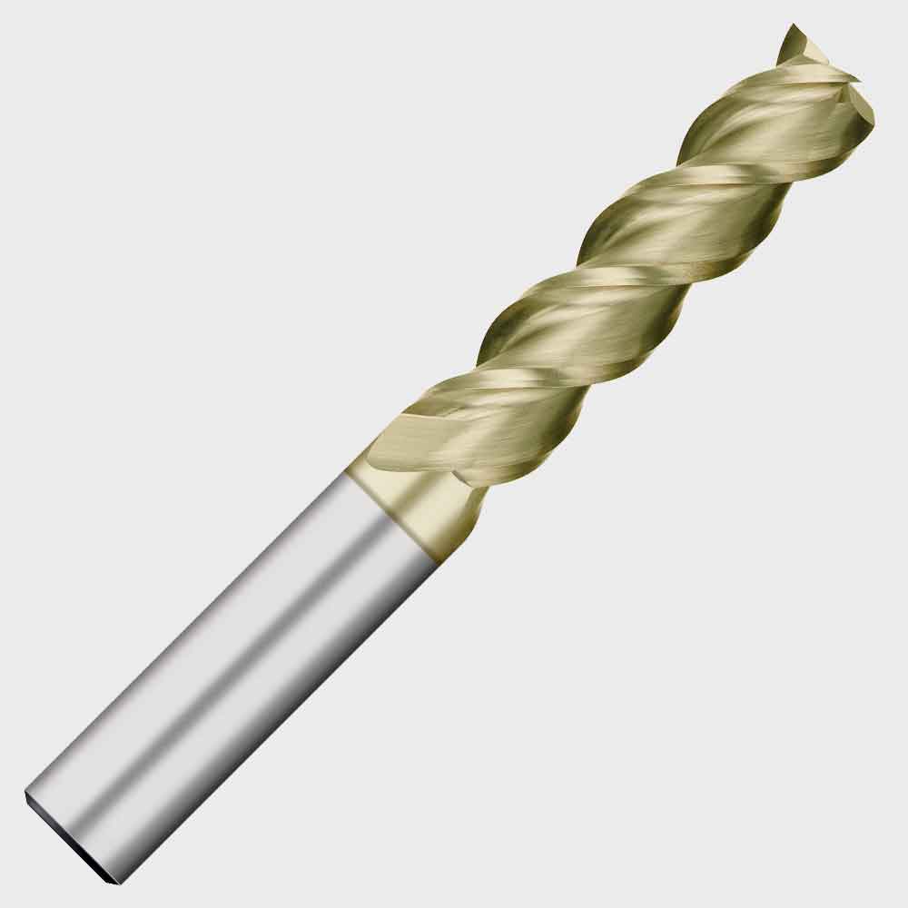 1/2" x 2-1/2" 3-Flute Squared Carbide Al End Mill