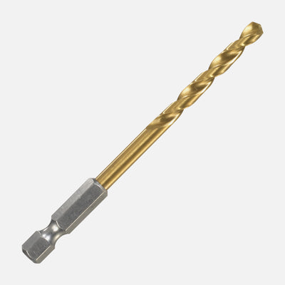 ITM 3/16" titanium (TiN) jobber drill bit with 1/4" hex impact shank