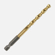 ITM 7/32" titanium (TiN) jobber drill bit with 1/4" hex impact shank