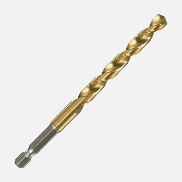 ITM 5/16" titanium (TiN) jobber drill bit with 1/4" hex impact shank